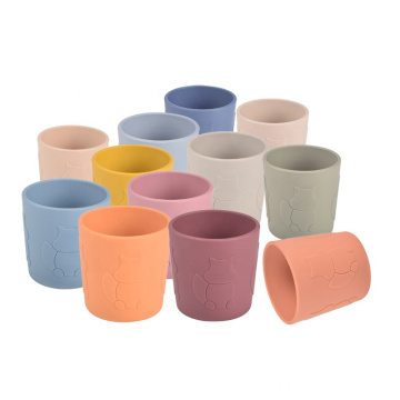 Tasse à boire en silicone personnalisée enfants tasse de formation pour tout-petits enfants tasse de bébé en Silicone de qualité alimentaire sans Bpa à boire